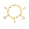 Oval Link Charm Bracelet - 1